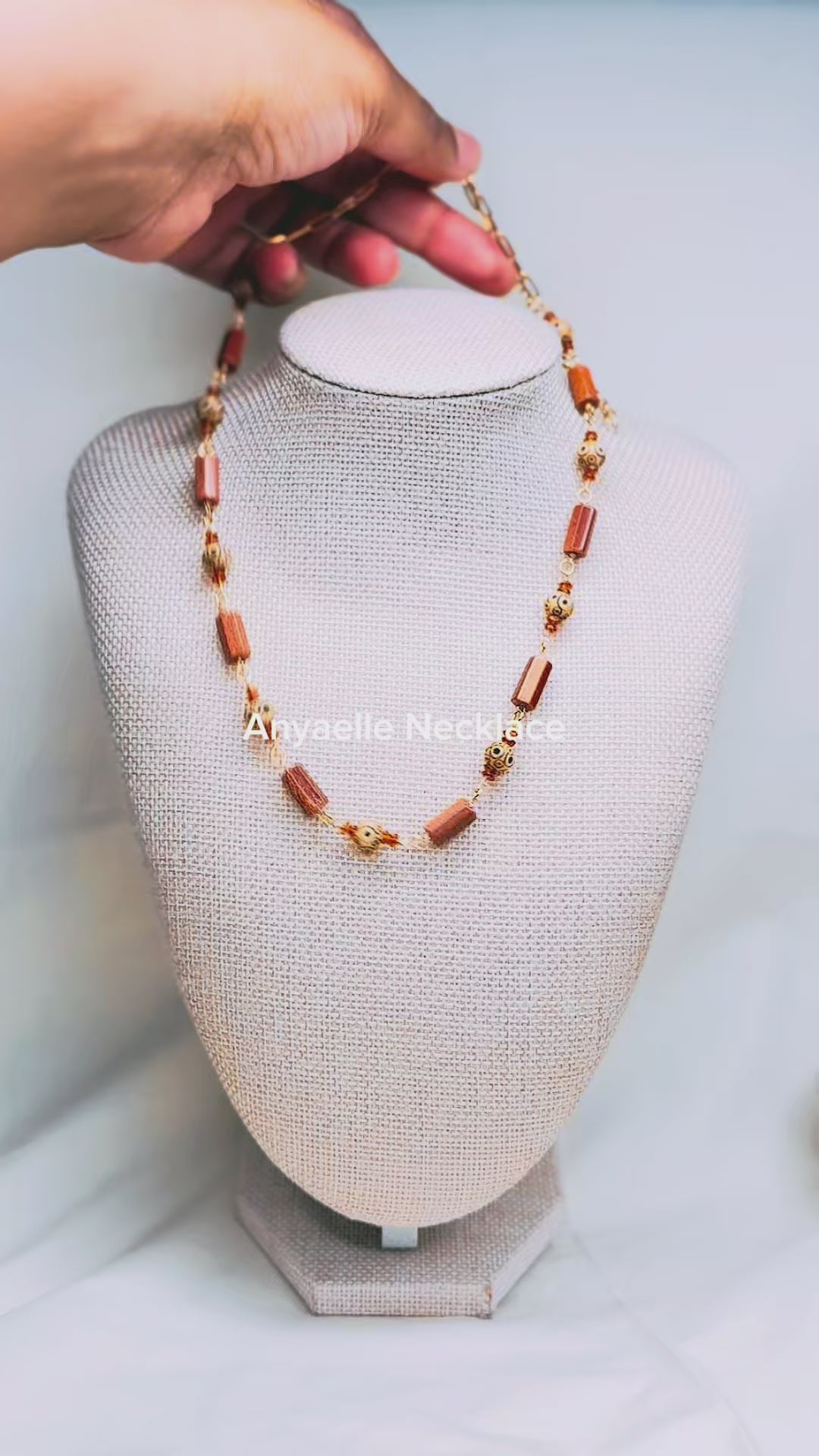 ANYAELLE-GOLDSTONE_TIBETANPRAYERBEADS_CARNELIANBEADSNECKLACEBYAYITICHERIE